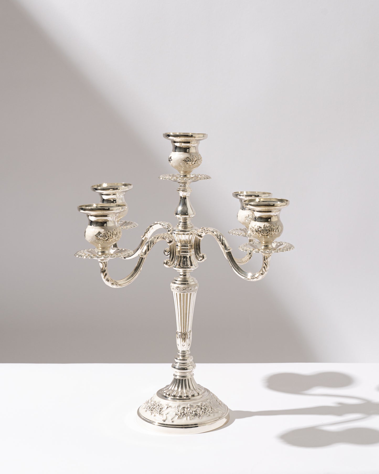 5-ARM | Antique Silver Candelabra Hire