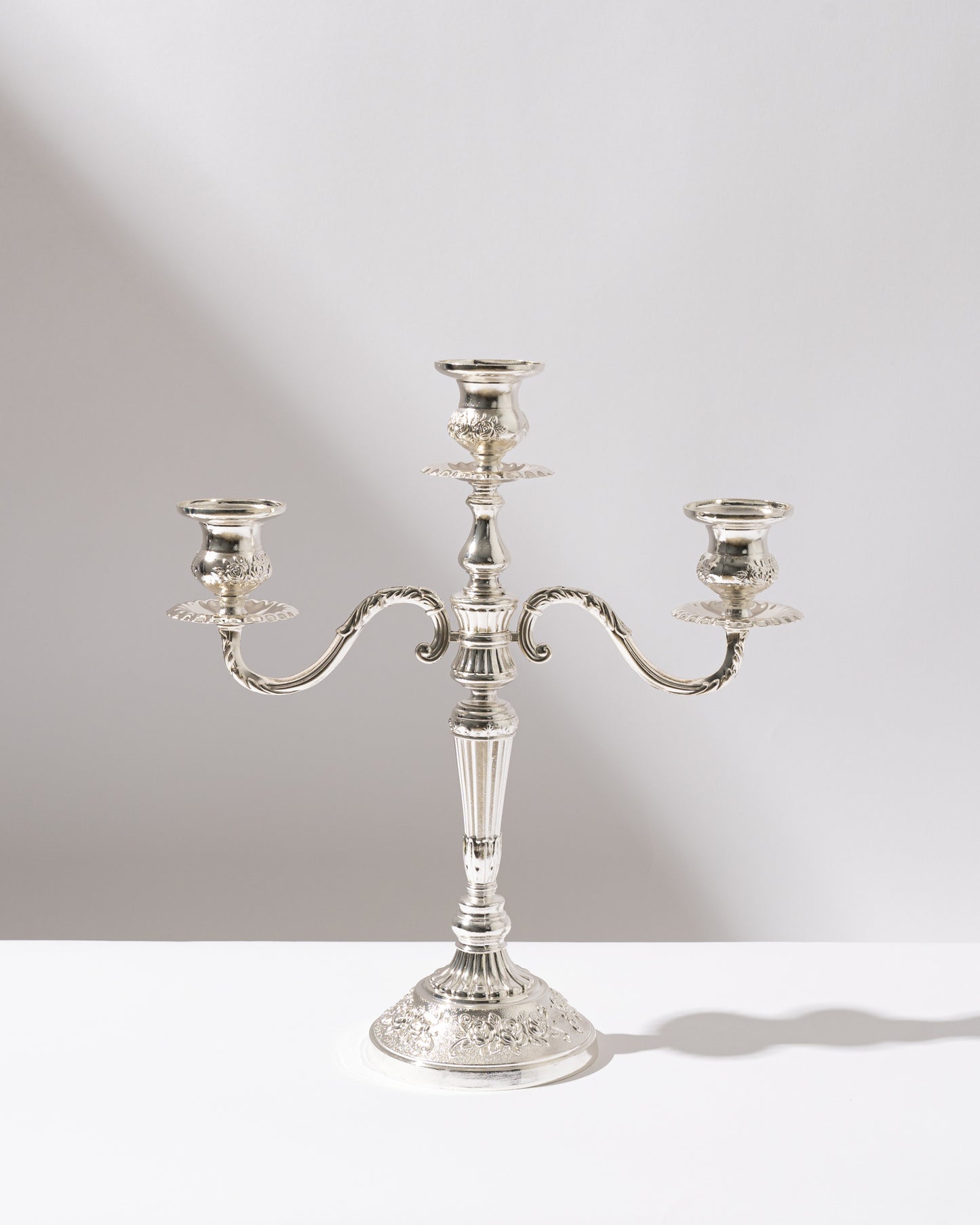 3-ARM | Antique Silver Candelabra Hire